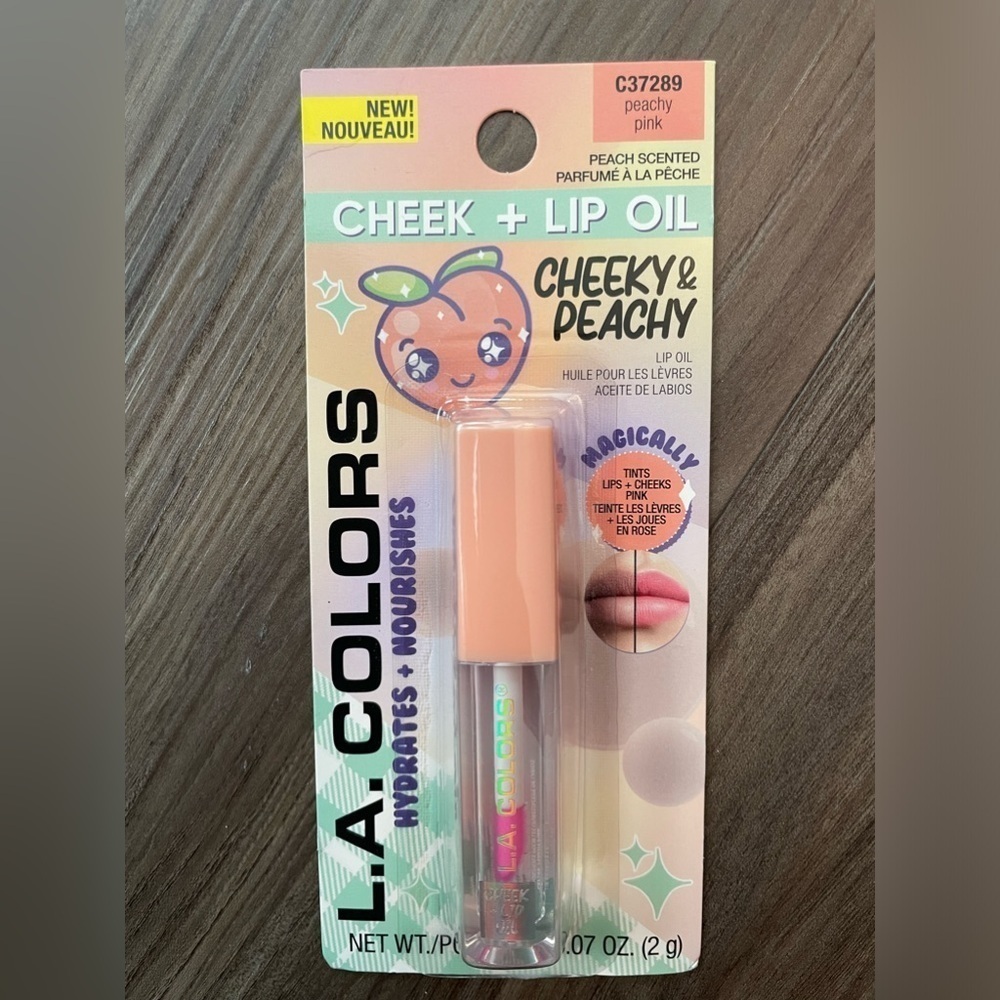LA Colors Cheeky & Peachy Lip Oil Color peachy pink - NWT - Picture 3 of 3